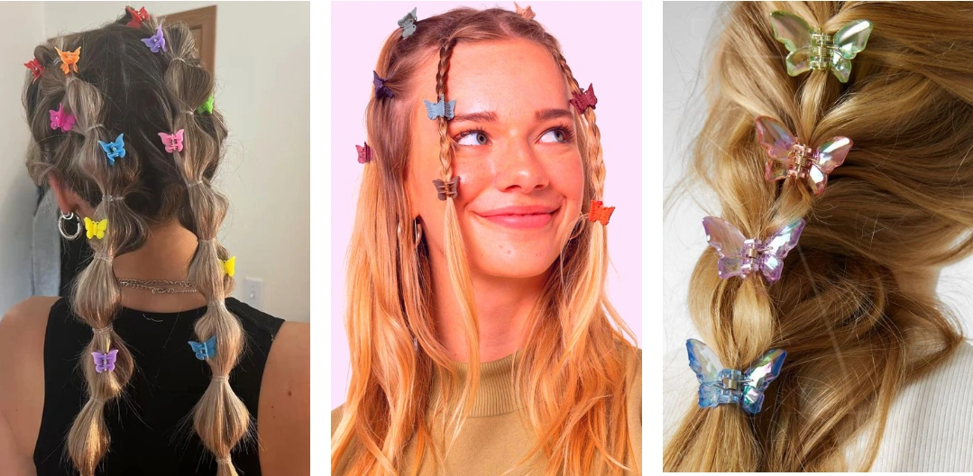 Butterfly Clips of Y2K period