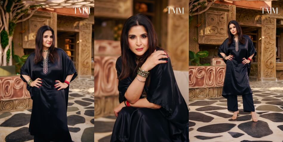 Maheep Kapoor in black dress