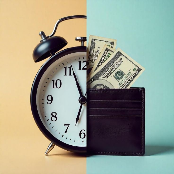 Half clock half wallet