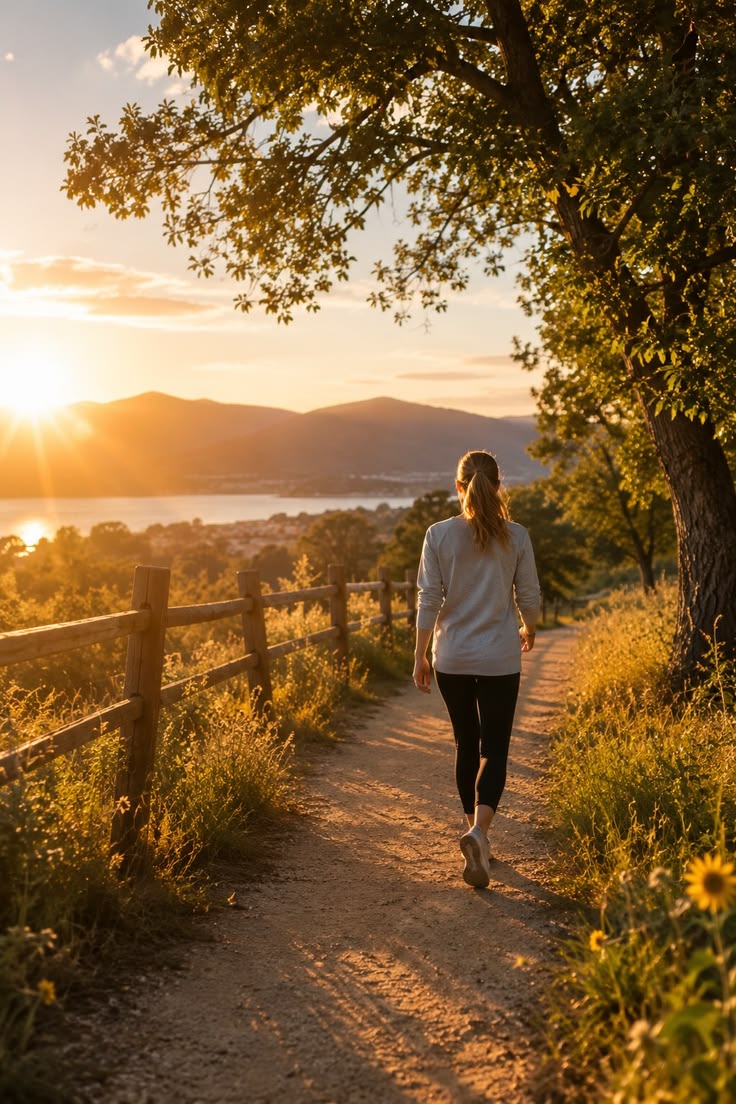 A woman walking