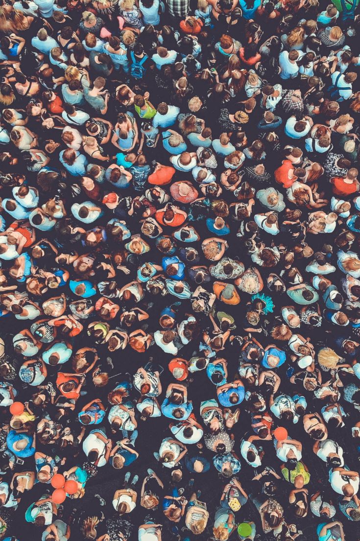 A large group of people gathered together
