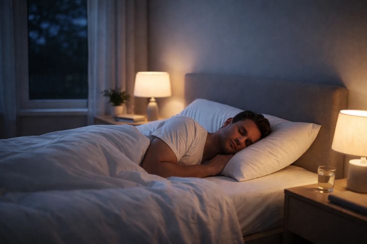 a man sleeping