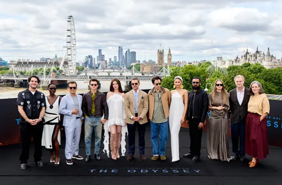 The cast of The Odyssey at the London photocall