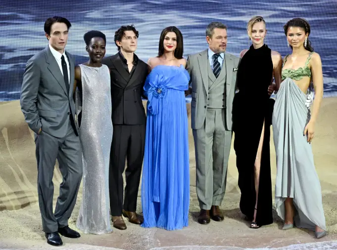 The cast of The Odyssey at the London premiere