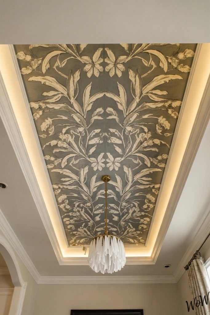 floral ceiling wallpaper