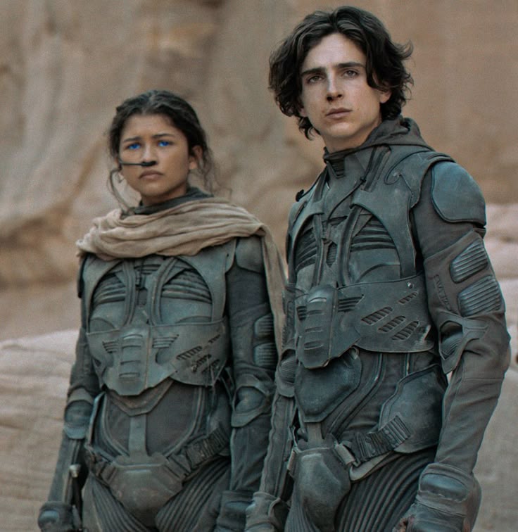 Zendaya and Timothee Chalamet in Dune