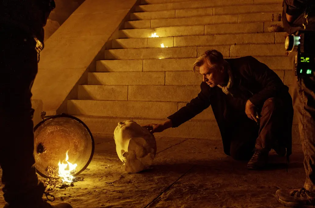 Christopher Nolan at the set of The Odyssey