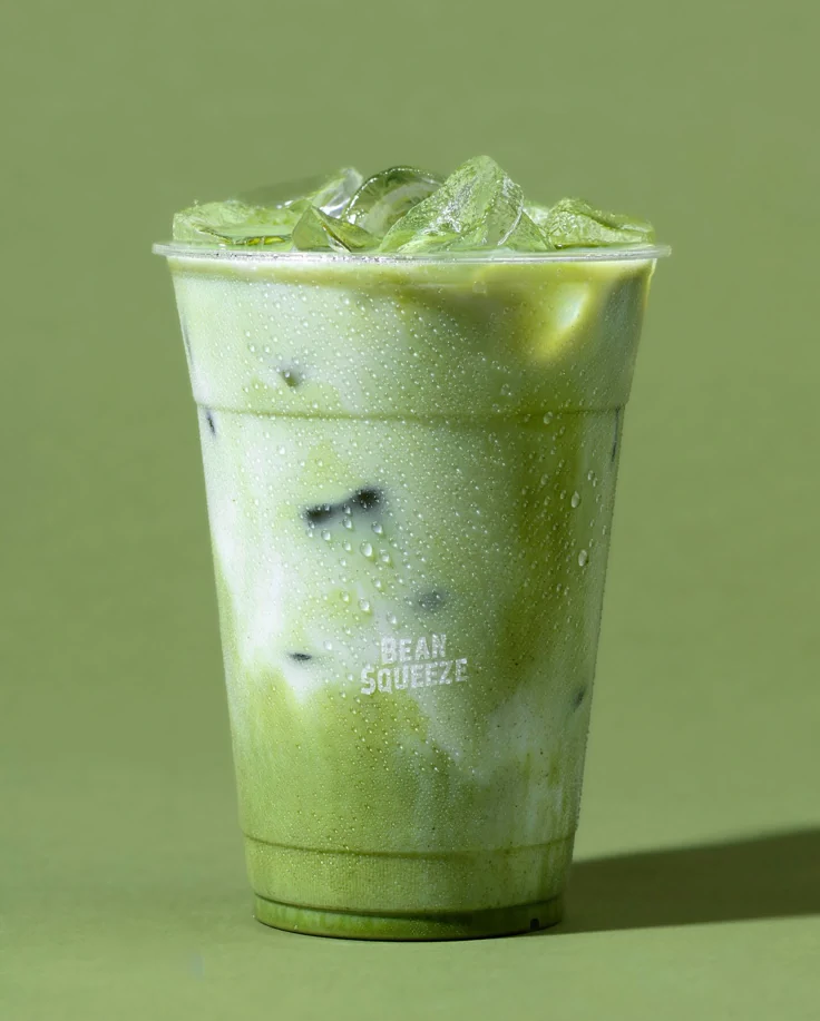 Iced matcha latte