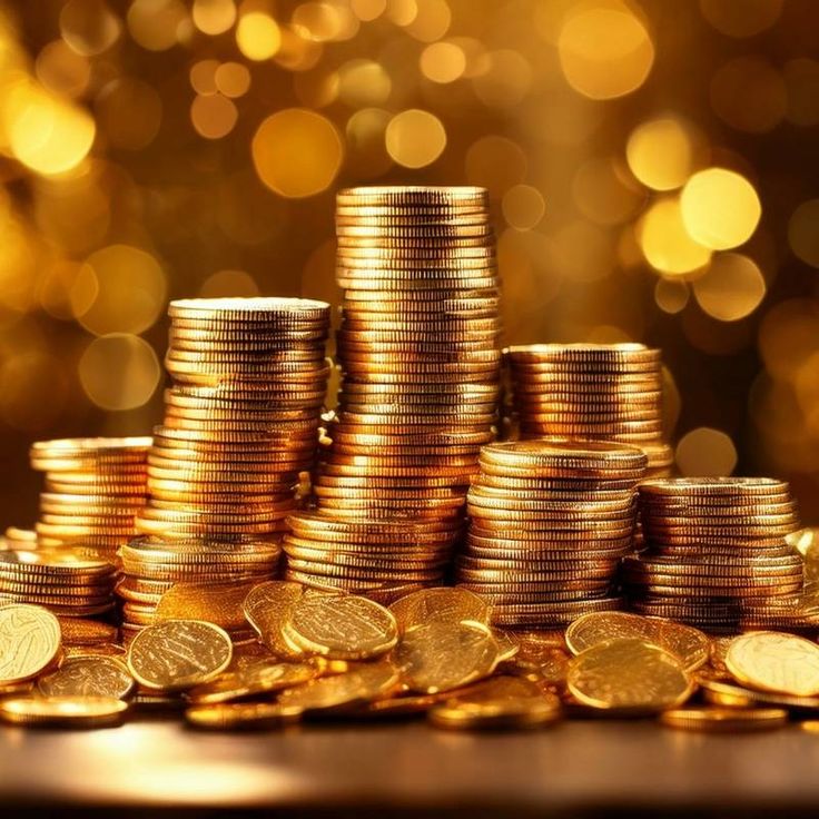 Stack of gold coins